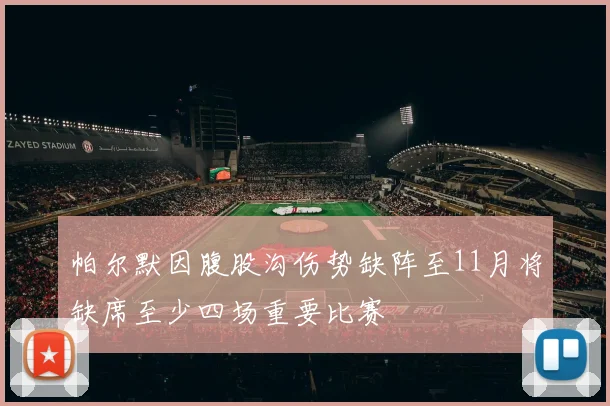 帕尔默因腹股沟伤势缺阵至11月将缺席至少四场重要比赛